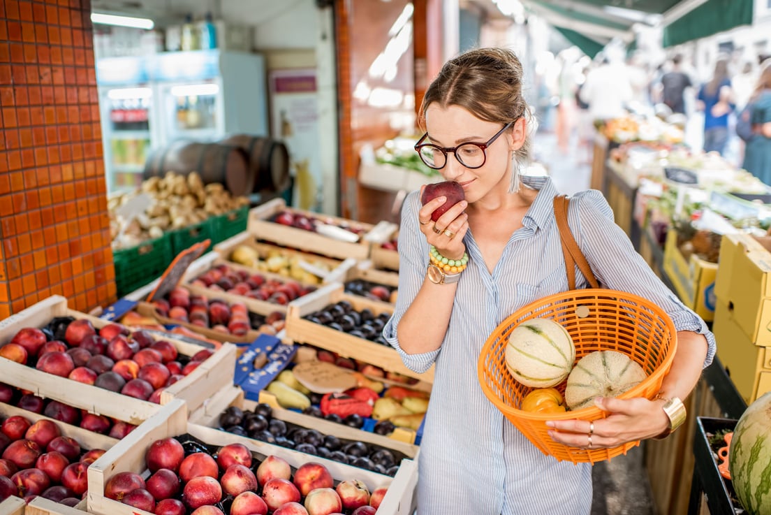 Woman at the Food Market