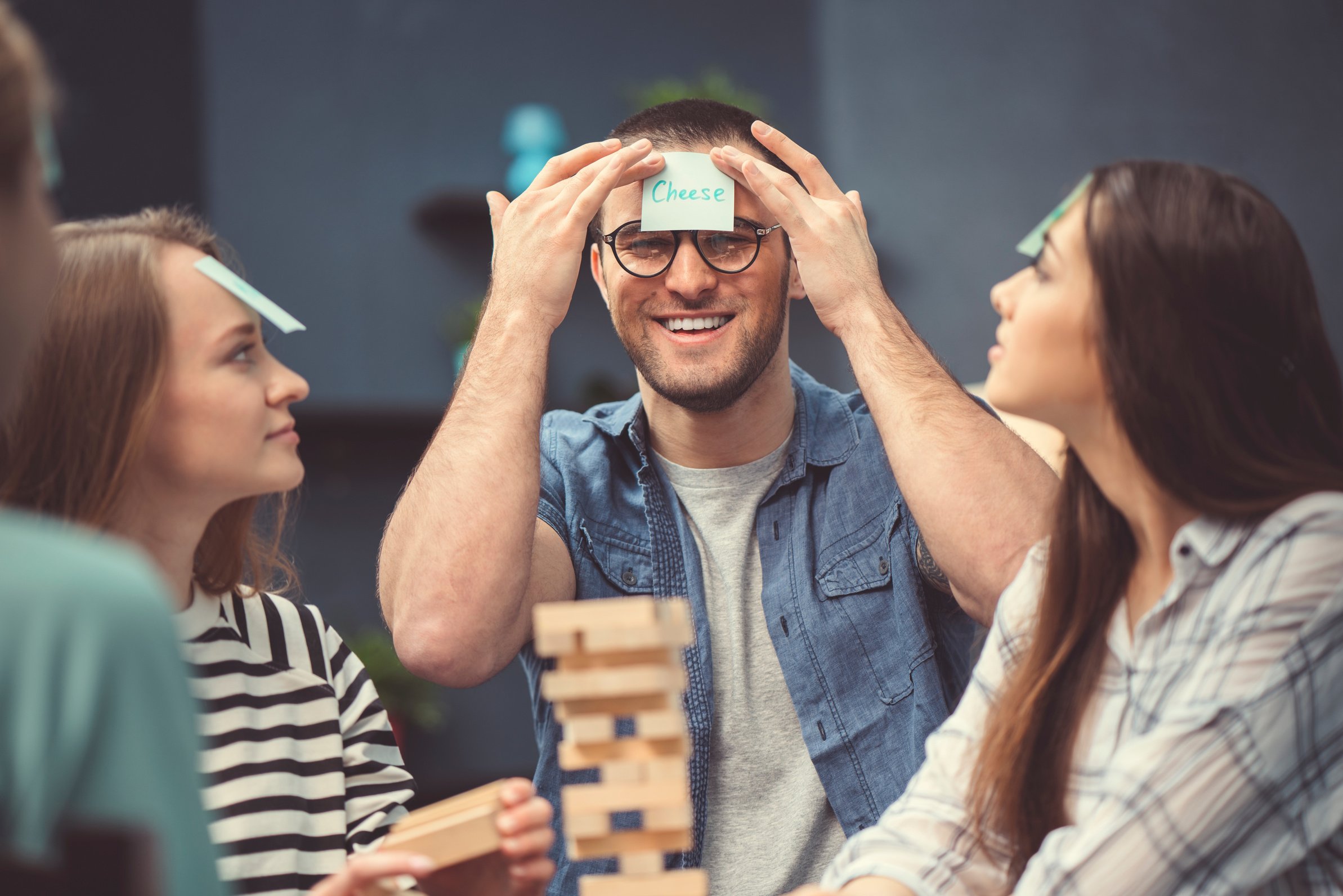 Friends Playing Board Games 